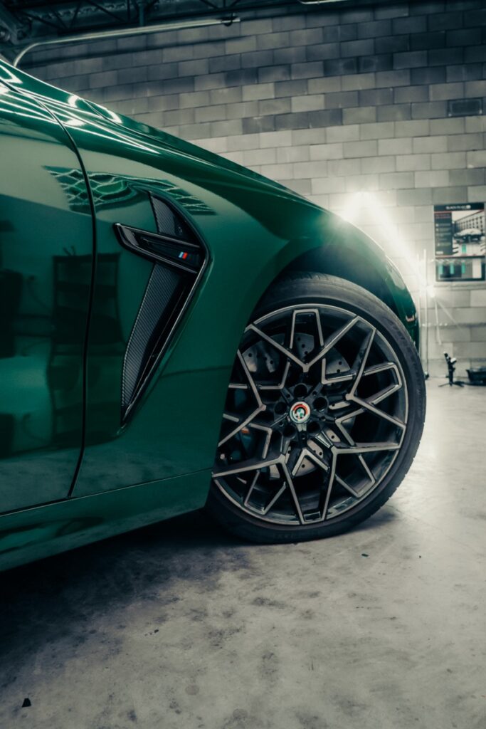 dark green car wrap