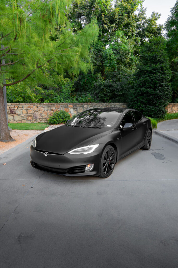 matte black car wrap