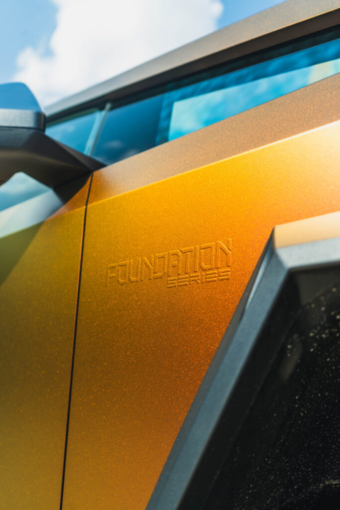 Orange Cybertruck Wrap